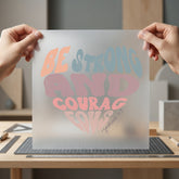Strong Courageous Retro Faith Christian Faith Ready to Press DTF Transfer for Dtf
