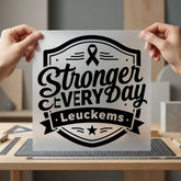 Stronger Every Day Leukeums Vintage Retro Ready to Press DTF Transfer for Dtf