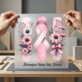 Stronger Than Storm Breast Floral Ready to Press DTF Transfer for Dtf