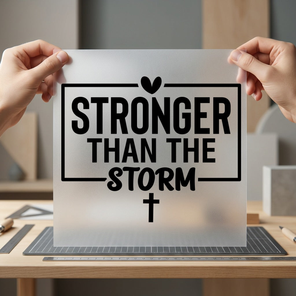 Stronger Than Storm Faith Christian Faith Ready to Press DTF Transfer for Dtf