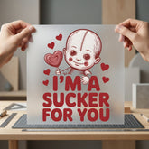Sucker You Valentine Doll Valentine Ready to Press DTF Transfer for Dtf