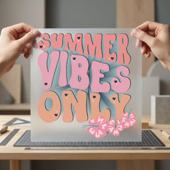 Summer Vibes Only Retro Summer Retro Ready to Press DTF Transfer for Dtf