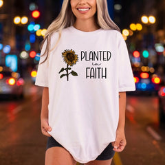 Sun Planted Faith Inspirational Christian Faith Ready to Press DTF Transfer for Dtf