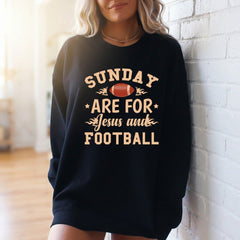Sunday Are For Jesus and Football | Game Day Faith Sweatshirt - Luckets.com