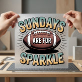 Sundays Sparkle Football Retro Fitness Ready to Press DTF Transfer for Dtf