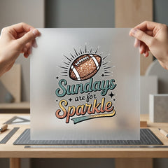 Sundays Sparkle Football Retro Retro Fitness Ready to Press DTF Transfer for Dtf