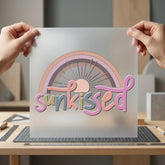 Sunkissed Rainbow Retro Diy Retro Boho Ready to Press DTF Transfer for Dtf