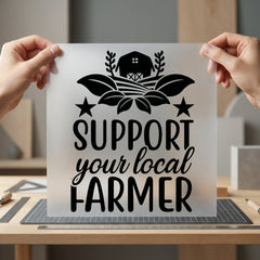 Support Local Farmer Farmhouse Usa Country Ready to Press DTF Transfer for Dtf