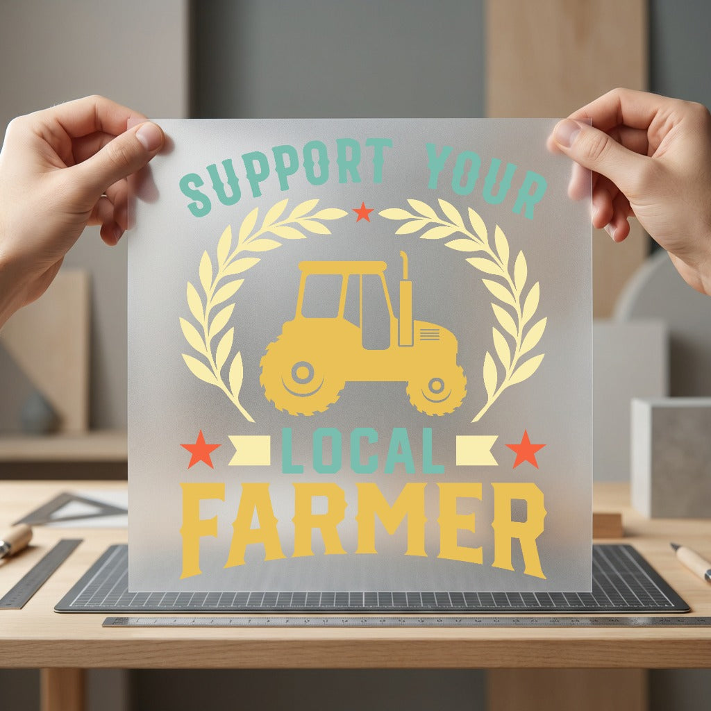 Support Local Farmer Retro Usa Vintage Ready to Press DTF Transfer for Dtf