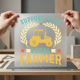Support Local Farmer Retro Usa Vintage Ready to Press DTF Transfer for Dtf