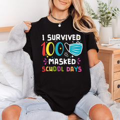 Survived Masked School Days Teacher Ready to Press DTF Transfer for Dtf