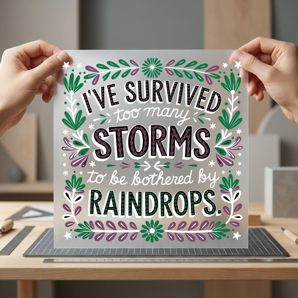 Survived Too Many Storms Floral Ready to Press DTF Transfer for Dtf