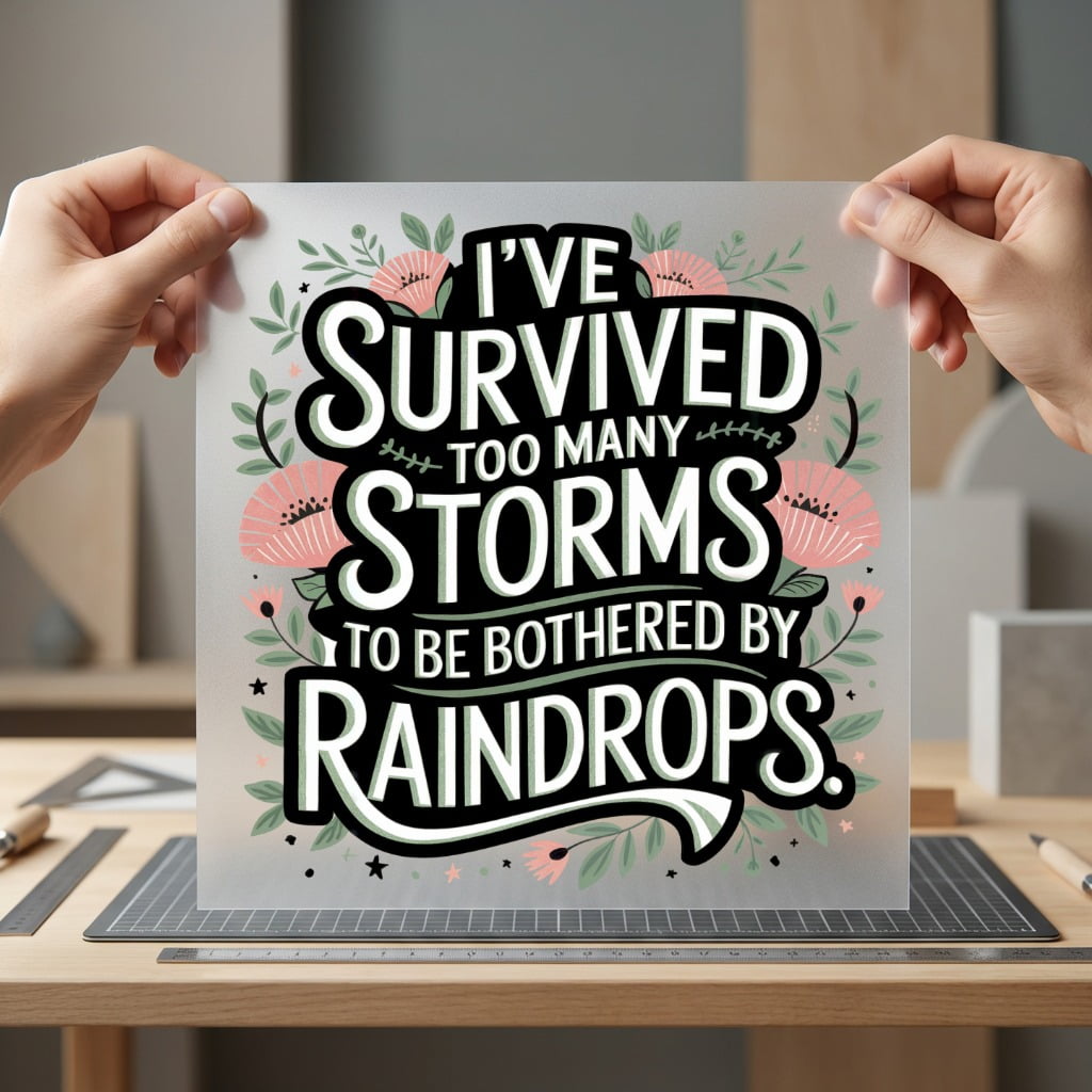 Survived Too Many Storms Floral Ready to Press DTF Transfer for Dtf