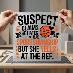 Suspect Claims Bad Sportsmanship Mom Funny Ready to Press DTF Transfer for Dtf