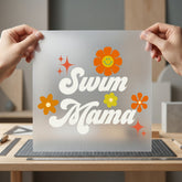 Swim Mama Retro Floral Summer Mom Ready to Press DTF Transfer for Dtf