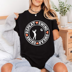 Swing Swear Repeat Golf Dad Funny Ready to Press DTF Transfer for Dtf