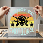 Tactical Skull Weapons Retro Funny Sarcastic Ready to Press DTF Transfer for Dtf