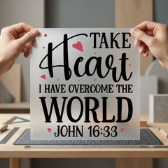 Take Heart John Faith-based Christian Faith Ready to Press DTF Transfer for Dtf