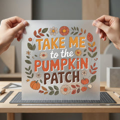 Take Pumpkin Patch Retro Halloween Thanksgiving Ready to Press DTF Transfer for Dtf