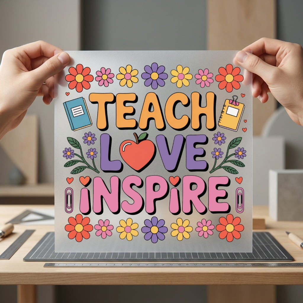 Teach Love Inspire Retro Teacher Retro Ready to Press DTF Transfer for Dtf