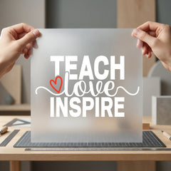 Teach Love Inspire Teacher Teacher Ready to Press DTF Transfer for Dtf
