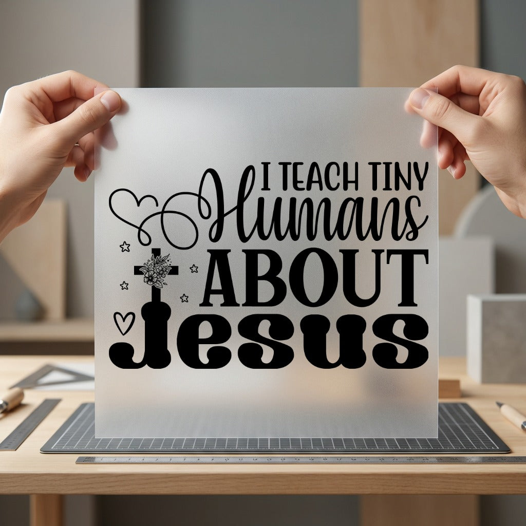 Teach Tiny Humans About Christian Faith Ready to Press DTF Transfer for Dtf