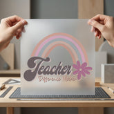Teacher Difference Maker Retro Teacher Vintage Ready to Press DTF Transfer for Dtf