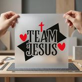 Team Jesus Red Cross Christian Faith Ready to Press DTF Transfer for Dtf