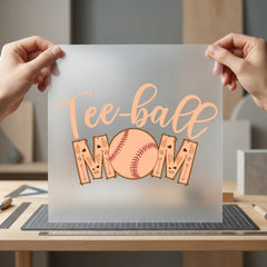 Tee-ball Mom Distressed Baseball Mom Boho Ready to Press DTF Transfer for Dtf