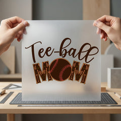 Tee-ball Mom Distressed Baseball Mom Boho Ready to Press DTF Transfer for Dtf