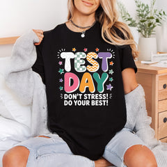 Test Day Retro School Teacher Retro Ready to Press DTF Transfer for Dtf