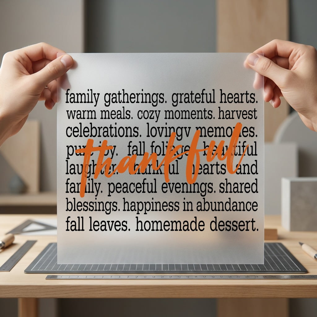 Thankful Autumn Words Diy Thanksgiving Autumn Ready to Press DTF Transfer for Dtf