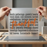Thankful Autumn Words Diy Thanksgiving Autumn Ready to Press DTF Transfer for Dtf