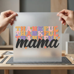 Thankful Mama Retro Vintage Thanksgiving Mom Ready to Press DTF Transfer for Dtf