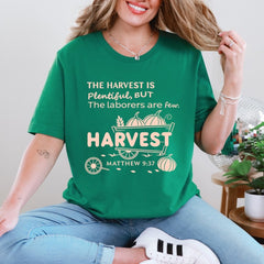 The Harvest Is Plentiful | Matthew 9:37 Faith Tee - Luckets.com