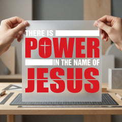 There Power Name Jesus Christian Faith Ready to Press DTF Transfer for Dtf