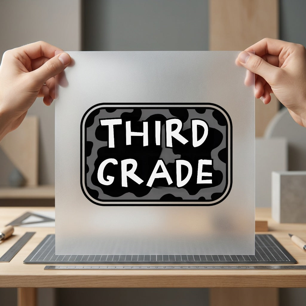 Third Grade Educational Diy Teacher Vintage Ready to Press DTF Transfer for Dtf
