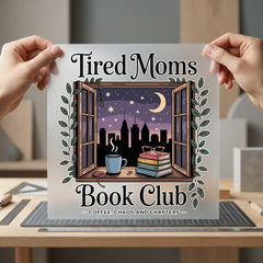 Tired Moms Book Club Mom Funny Ready to Press DTF Transfer for Dtf