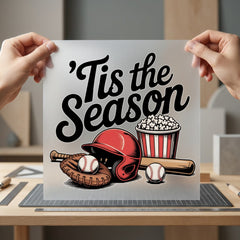Tis Season Baseball Sports Retro Fitness Ready to Press DTF Transfer for Dtf