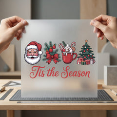 Tis Season Classic Christmas Christmas Winter Ready to Press DTF Transfer for Dtf
