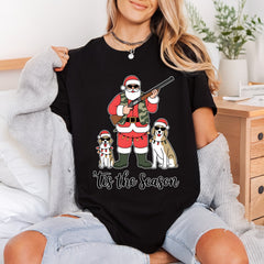 Tis Season Hunting Santa Christmas Mom Ready to Press DTF Transfer for Dtf