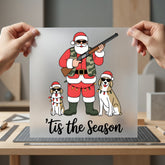 Tis Season Hunting Santa Christmas Mom Ready to Press DTF Transfer for Dtf