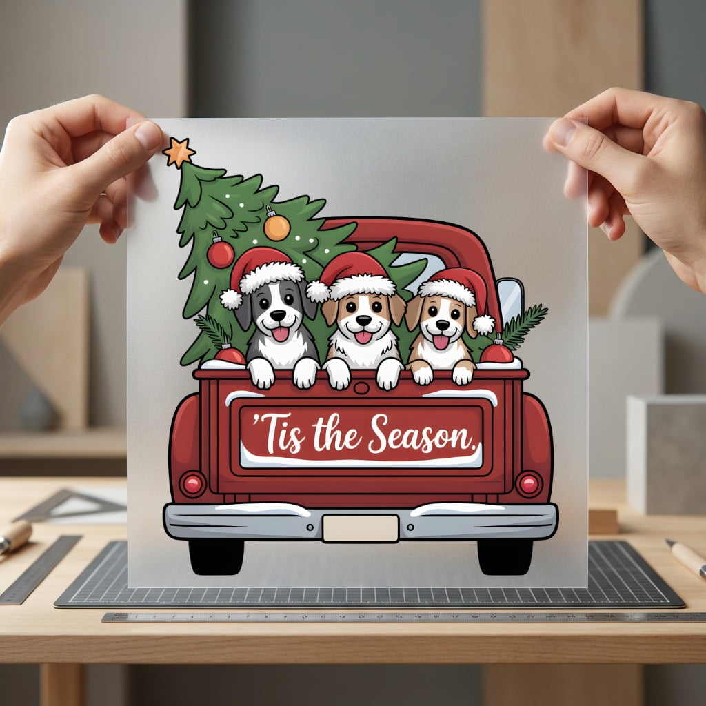 Tis Season Puppies Christmas Christmas Mom Ready to Press DTF Transfer for Dtf