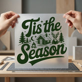 Tis Season Winter Cabin Christmas Winter Ready to Press DTF Transfer for Dtf