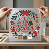 Tis Season Wreath Christmas Christmas Ready to Press DTF Transfer for Dtf