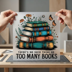 Too Many Books Vintage Vintage Butterfly Ready to Press DTF Transfer for Dtf