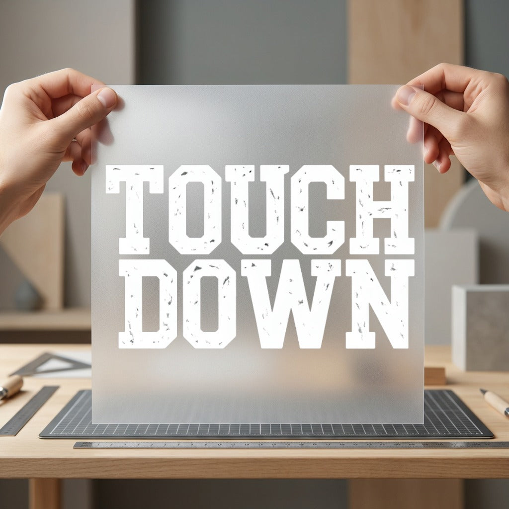 Touchdown Distressed Font Sports Mom Dad Ready to Press DTF Transfer for Dtf