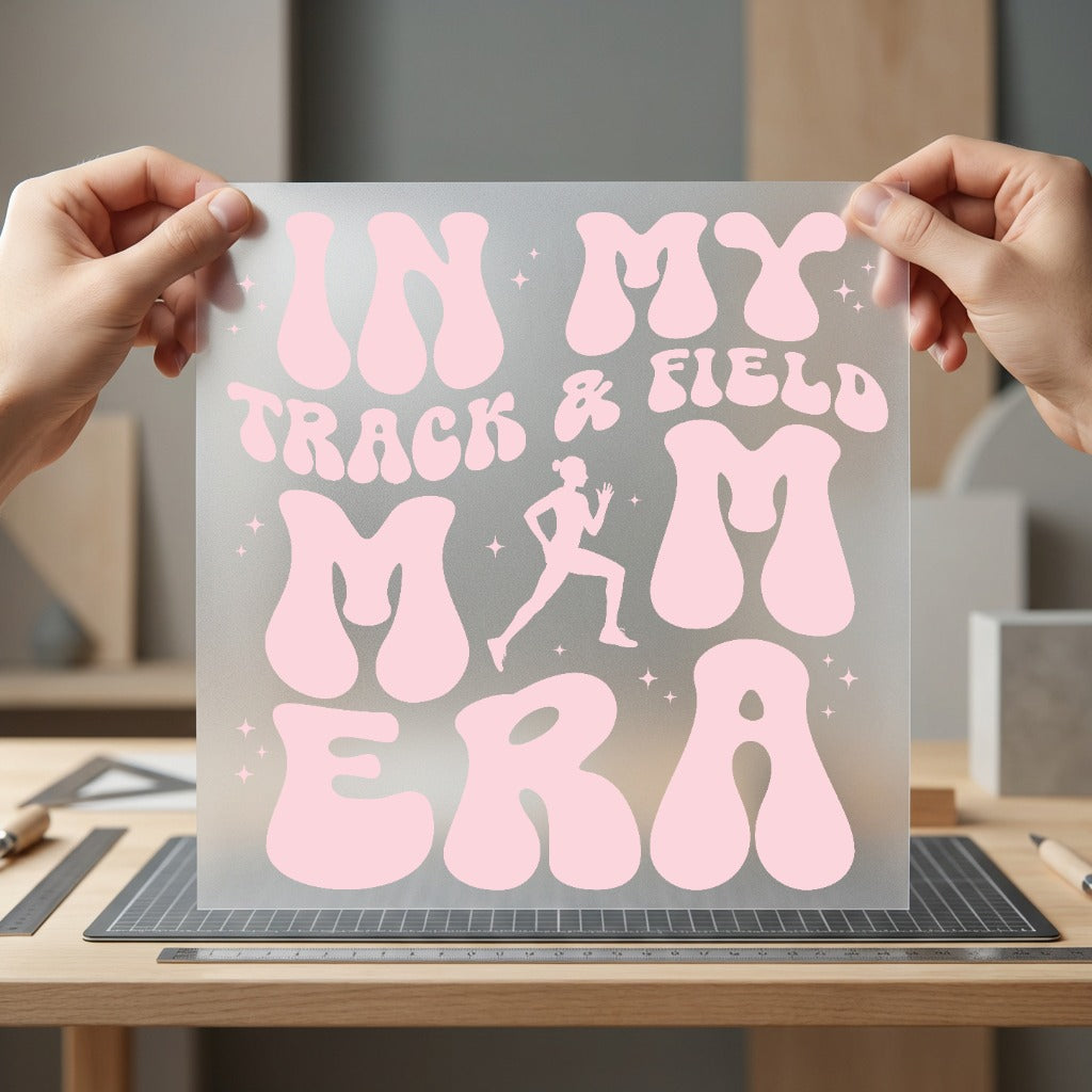 Track Field Mom Era Mom Retro Ready to Press DTF Transfer for Dtf