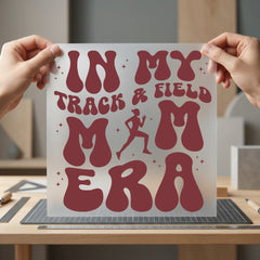 Track Field Mom Era Mom Retro Ready to Press DTF Transfer for Dtf