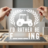 Tractor Farming Quote Humorous Usa Dad Ready to Press DTF Transfer for Dtf